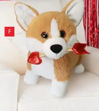 Party City Valentines Plush Dog with Heart, 15-in offer