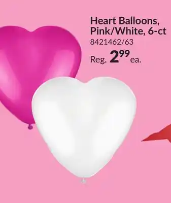 Party City Heart Latex Balloons, Assorted Colours, 12-in, 6-pk, for Birthday Party offer