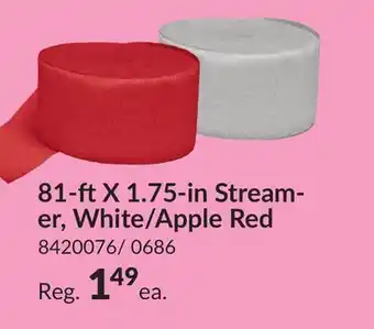 Party City White Streamer offer