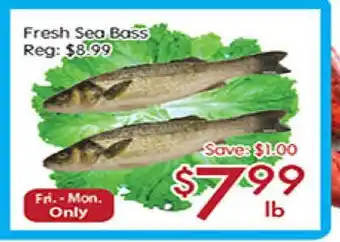 Sunny Food Mart FRESH SEA BASS offer