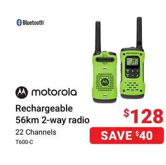 Visions Electronics Motorola Rechargeable 56km 2-way radio offer