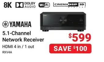 Visions Electronics Yamaha 5.1-Channel Network Receiver offer