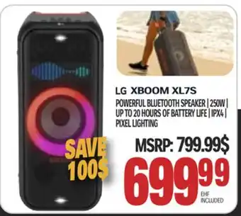 Centre Hi-Fi LG XBOOM XL7S offer