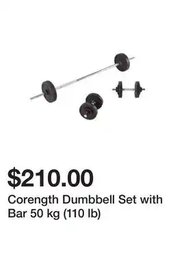 Decathlon Corength Dumbbell Set with Bar 50 kg (110 lb) offer