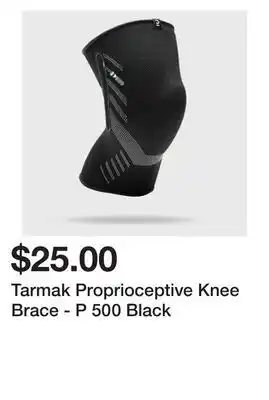 Decathlon Tarmak Proprioceptive Knee Brace - P 500 Black offer