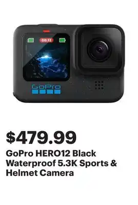 Best Buy GoPro HERO12 Black Waterproof 5.3K Sports & Helmet Camera offer
