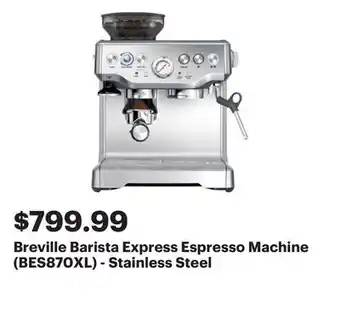 Best Buy Breville Barista Express Espresso Machine (BES870XL) - Stainless Steel offer