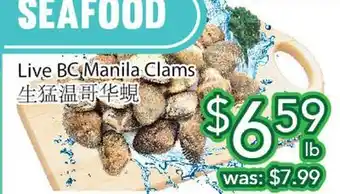 Ample Food Market LIVE BC MANILA CLAMS offer