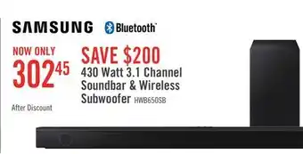 The Brick Samsung 430 W 3.1-Channel Soundbar with Wireless Subwoofer - HW-B650/ZC offer