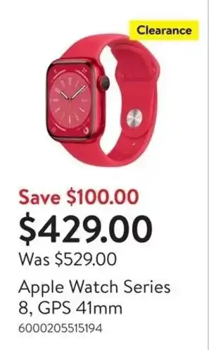 Walmart Apple Watch Series 8, GPS 41mm offer