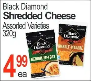 Black Diamond Shredded Cheese Assorted Varieties 320g