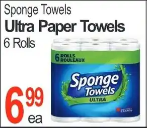 Sponge Towels Ultra Paper Towels 6 Rolls