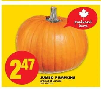 No Frills Jumbo Pumpkins offer