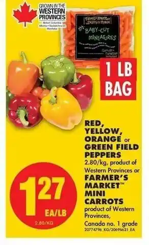 No Frills Red, Yellow, Peppers Carrots offer