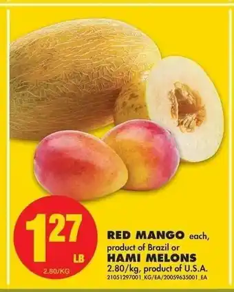 No Frills Red Mango Hami Melons offer