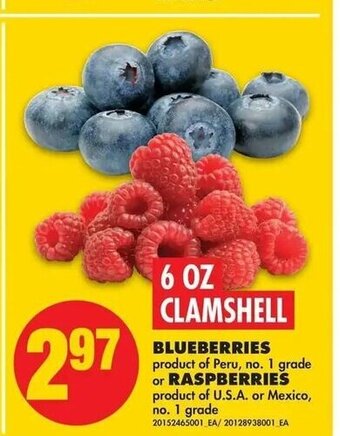 No Frills Blueberries or Raspberries offer
