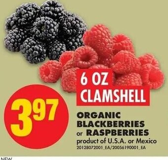 No Frills Organic Blackberries or Raspberries offer