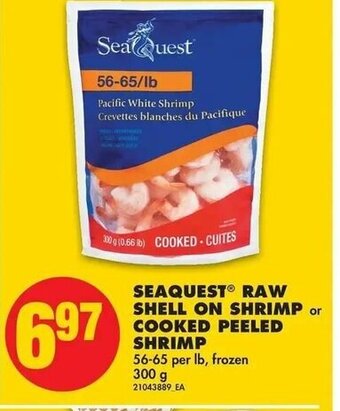 No Frills Seaquest Raw Shell on Shrimp offer
