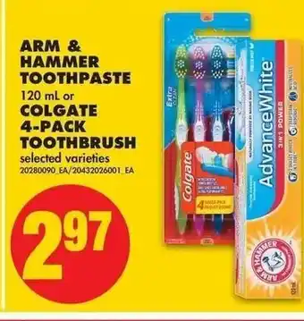 No Frills Arm & Hammer Toothpaste offer