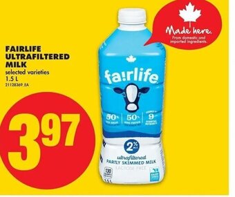 No Frills Fairlife Ultrafiltered Milk offer