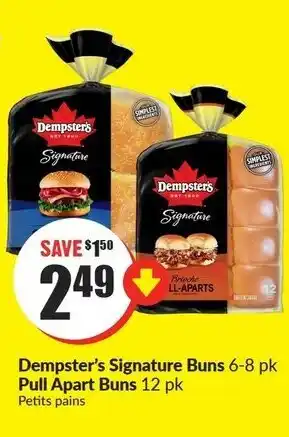 FreshCo Dempster's signature buns pull apart buns offer