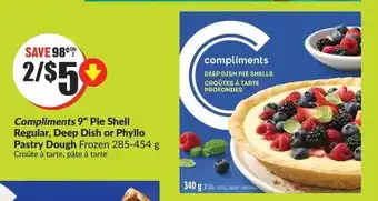 FreshCo Compliments 9" pie shell regular offer