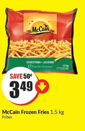 FreshCo Mccain frozen fries offer
