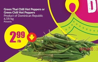 FreshCo Green thai chili hot peppers or green chili hot peppers offer