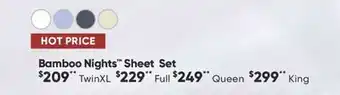 Sleep Country Bamboo Nights Sheet Set offer