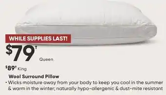 Sleep Country Wool Surround Pillow offer