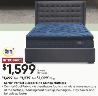 Sleep Country Serta Perfect Sleeper Elite Chiffon Mattress offer