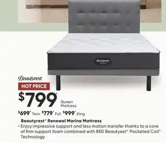 Dormez Vous Beautyrest Renewal Marina Mattress offer