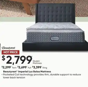 Dormez Vous Beautyrest Imperial Lux Balsa Mattress offer