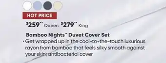 Dormez Vous Bamboo Nights Duvet Cover Set offer