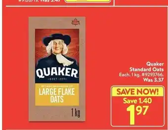 Walmart Quaker Standard Oats offer