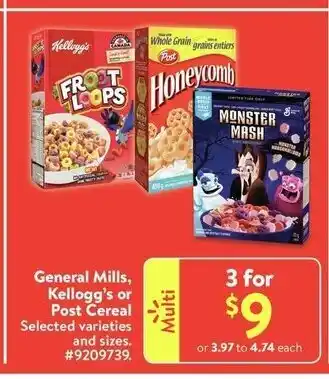 Walmart General Mills, Kellogg's offer