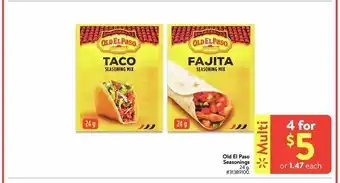 Walmart Old El Paso Seasonings offer