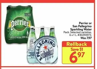 Walmart Perier or San Pellegrino Sparkling Water offer