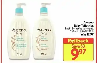 Walmart Aveeno Babu Toiletries offer