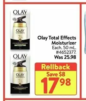 Walmart Olay Total Effects Moisturizer offer