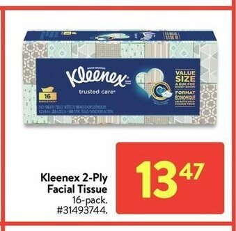 Walmart Kleenex 2-Ply Facial Tissue offer