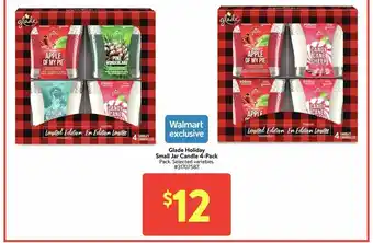 Walmart Glade Holiday Small Jar Candle 4-Pack offer