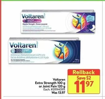 Walmart Voltaren Extra Strength offer