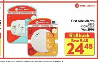 Walmart First Alert Alarms offer