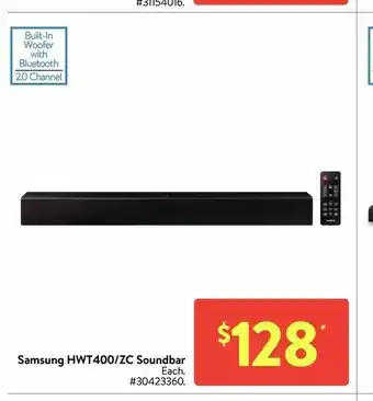 Walmart Samsung HWT400/ZC Soundbar offer