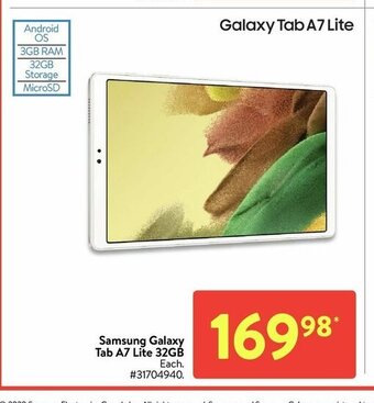 Walmart Samsung Galaxy Tab A7 Lite 32GB offer