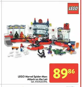 Walmart LEGO Marvel Spider-Man Attack On The Lair offer