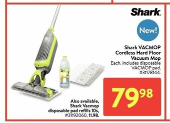 Walmart Shark Vacmop Cordless Hard Floor Vacuum Mop offer