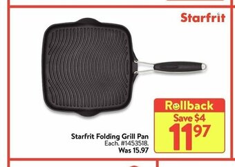 Walmart Starfrit Folding Grill Pan offer