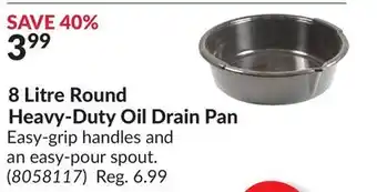 Princess Auto 8 Litre Round Heavy-Duty Oil Drain Pan offer